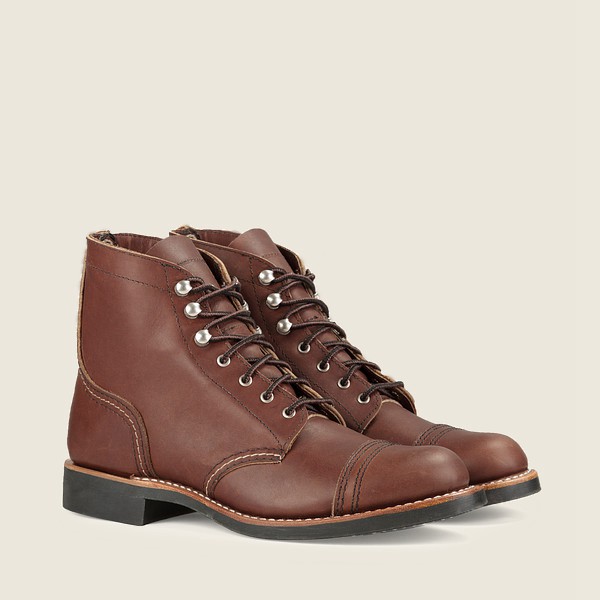 Red Wing Womens Heritage Boots - Iron Ranger - Short Harness Leather - Brown - OFW608214